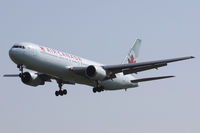 C-FCAF @ EGLL - Air Canada, on approach to runway 27L. - by Howard J Curtis