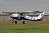 G-BFOG @ EGBR - Cessna 150M at The Real Aeroplane Club's May-hem Fly-In, Breighton Airfield, May 2013. - by Malcolm Clarke