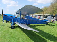 G-AESE @ EGHP - De Havilland DH87B Hornet Moth at Popham - by moxy