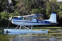 N571C @ 96WI - Cessna 180A [32785] Oshkosh-Lake Winnebago Seaplane Base~N 30/07/2008 - by Ray Barber