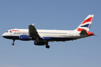 G-EUYN @ EGLL - British Airways, on approach to runway 27L. - by Howard J Curtis