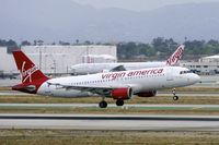 N638VA @ KLAX - Virgin America A320 San Francisco Pride - by speedbrds