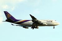 HS-TGZ @ EGLL - Boeing 747-4D7 [28706] (Thai Airways) Home~G 25/05/2013. On approach 27L. - by Ray Barber