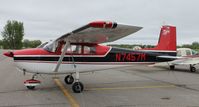 N7457M @ KAXN - Cessna 175 Skylark on the line. - by Kreg Anderson