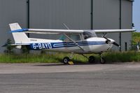 G-BAYO @ EGFE - Resident Cessna 150 operated by FlyWales. - by Roger Winser