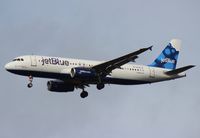 N649JB @ MCO - Jet Blue A320 just recently having its tail repainted in new colors - by Florida Metal