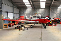 G-CBBT @ X5FB - Scottish Aviation Bulldog T.1, '695' in her hanger, surrounded by playmates. Fishburn Airfield, May 2013. - by Malcolm Clarke