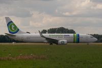 PH-HSC @ EHGG - Just vacated runway 05 from the weekly flight on Eelde airport. Now on his way to the apron where the passengers can enjoy the Netherlands! - by Jorrit de Bruin