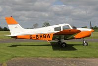 G-BRBW @ EGBR - Piper PA-28-140 Cherokee at The Real Aeroplane Club's Jolly June Jaunt, Breighton Airfield, 2013. - by Malcolm Clarke