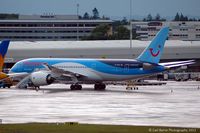 G-TUIC @ EGCC - Thomson's newest 787 taken from the MSCP. - by Carl Byrne (Mervbhx)