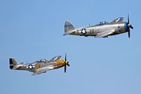 N7159Z @ PAE - Thunderbolt flying with P-51D NL723FH on a Flying Heritage fly day. - by Duncan Kirk