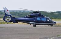 G-CEYU @ EGFH - Visiting Dauphin helicopter operated by Multiflight Ltd. - by Roger Winser