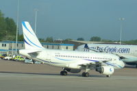 LY-VEU @ EGCC - Avion Express Airbus A319-112 taxing Manchester Airport. - by David Burrell