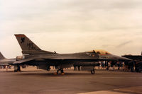 84-1301 @ MHZ - F-16C Fighting Falcon of 313rd Tactical Fighter Squadron/50th Tactical Fighter Wing based at Hahn on display at the 1987 RAF Mildenhall Air Fete. - by Peter Nicholson