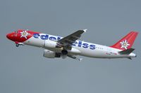 HB-IJV @ EDDL - Edelweiss A320 take-off - by FerryPNL