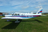 G-NEON @ EGBT - Visitor at Turweston for the British F1 Grand Prix at Silverstone - by Chris Hall