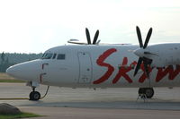 SE-LEA @ ESOK - Skyways Fokker parked at Karlstad Airport, Sweden. - by Henk van Capelle
