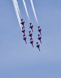 XX322 -  Red Arrows displaying at the Wales National Airshow Swansea. Display led by, Red 1, Sqn Ldr Turner (The Boss) in XX322. Images taken from over a mile away from the flight line. - by Derek Flewin