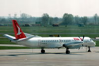 D-AOLA @ EDDW - Saab 2000 of OLT (Ostfriesische Lufttransport) parked at Bremen airport, Germany. - by Henk van Capelle