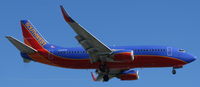 N389SW @ KLAX - Southwest Airlines, seen here on short finals at Los Angeles Int´l(KLAX) - by A. Gendorf