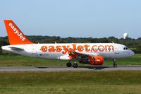 G-EZFU @ LFRB - Airbus A319-111, Max reverse thrust landing rwy 07R, Brest-Bretagnel Airport (LFRB-BES) - by Yves-Q