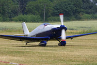 G-BADC @ EGBR - at the Real Aeroplane Club's Wings & Wheels fly-in, Breighton - by Chris Hall