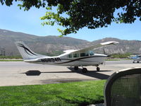 N6834R @ SZP - 1966 Cessna T210G TURBO CENTURION, Continental TSIO-520-C 285 Hp, fixed gear conversion by STC, taxi - by Doug Robertson