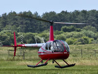 G-CGND @ EGFP - Visting R44 Clipper II seen at EGFP. - by Derek Flewin