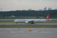 TC-JJM @ KIAH - Turkish Airlines B773 departs on a long flight. - by Darryl Roach