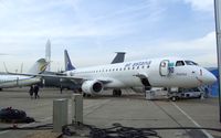 P4-KCI @ LFPB - EMBRAER ERJ-190-100LR of air astana at the Aerosalon 2013, Paris - by Ingo Warnecke