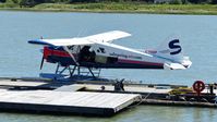 C-FAOP @ CYVR - Saltspring Air Beaver tied up at dock. - by M.L. Jacobs