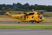 ZH544 @ EGFH - Visiting Sea King of 22 Squadron RAF arriving at Swansea Airport. - by Roger Winser