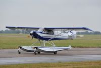 N5362X @ EGSH - Piper Super Cub with added floats ! - by keithnewsome