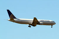 N657UA @ EGLL - Boeing 767-322ER [27112] (United Airlines) Home~G 02/06/2013. On approach 27L. - by Ray Barber