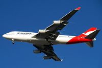 VH-OJU @ EGLL - Boeing 747-438 [25566] (QANTAS) Home~G 04/01/2010 .On approach 27R - by Ray Barber
