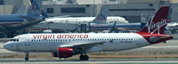 N623VA @ KLAX - Virgin America, seen here shortly after landing RWY 25L at Los Angeles Int´l(KLAX) - by A. Gendorf