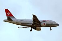 9H-AEL @ EGLL - 9H-AEL   Airbbus A319-111 [2332] (Air Malta) Home~G 11/07/2012. On approach 27L former clour scheme. - by Ray Barber