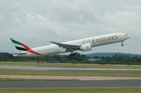 A6-EGY @ EGCC - Emirates Boeing 777-31H taking off from Manchester Airport. - by David Burrell