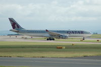 A7-AEM @ EGCC - Qatar Airlines Airbus A330-302 A7AEM taxiing at Manchester Airport. - by David Burrell