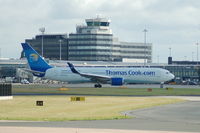 G-DAJC @ EGCC - Thomas Cook.com Boeing 767-31K Taxiing at Manchester Airport. - by David Burrell