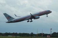 N179AA @ EGCC - American Airlines Boeing 757-223 taking off from Manchester Airport. - by David Burrell
