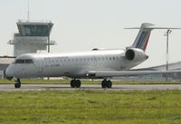 F-GRZJ @ LFRB - Canadair Regional Jet CRJ-702, Taxiing to holding point Rwy 25L, Brest-Bretagne Airport (LFRB-BES) - by Yves-Q