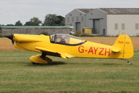 G-AYZH @ EGBR - Taylor Titch at The Summer Madness Fly-In. The Real Aeroplane Club, Breighton Airfield, August 2013. - by Malcolm Clarke