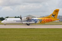 G-COBO @ EGCC - Aurigny ATR72 taking off for Jersey - by FerryPNL