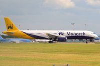 G-ZBAF @ EGNX - Monarch A321 vacating the runway in EMA - by FerryPNL