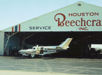 N23522 @ HOU - Beech Duke seen at Houston Hobby in October 1979. - by Peter Nicholson
