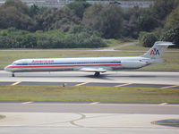 N554AA @ KTPA - This 1991 Mcdonnell Douglas DC-9-82 had just landed on rwy 19R at Tampa Int'l Airport - by Ron Coates