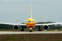 G-DHLE @ EDDP - Moment of turn into rwy 26L.... - by Holger Zengler