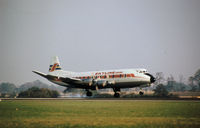 SE-FOY @ STN - Viscount 814 of Skyline at Stansted in October 1977. - by Peter Nicholson