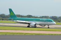EI-EDS @ EGCC - AER Lingus Airbus A320-214 taxing Manchester Airport. - by David Burrell